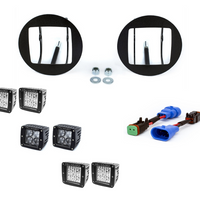 2005-2011 TOYOTA TACOMA LED FOG LIGHT POD REPLACEMENTS BRACKETS KIT BY CALI RAISED LED