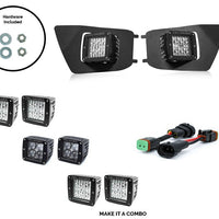 2012-2015 TOYOTA TACOMA LED FOG LIGHT POD REPLACEMENTS BRACKETS KIT BY CALI RAISED LED