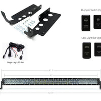 2014-2021 TOYOTA TUNDRA 42" HIDDEN GRILLE CURVED LED LIGHT BAR BRACKETS KIT BY CALI RAISED LED
