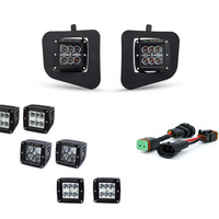 2014-2021 TOYOTA TUNDRA LOW PROFILE DITCH LIGHT BRACKETS KIT BY CALI RAISED LED