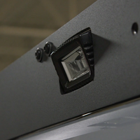 Close up of rear pod light on Premium roof rack - Cali Raised LED