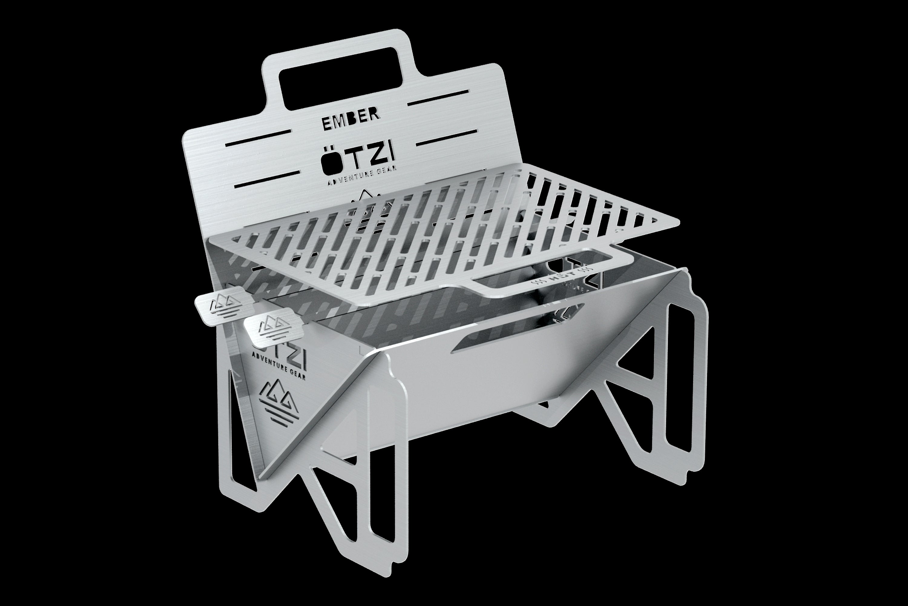 Otzi Ember Dual-Person Stainless Steel Flat Pack Grill – Otzi