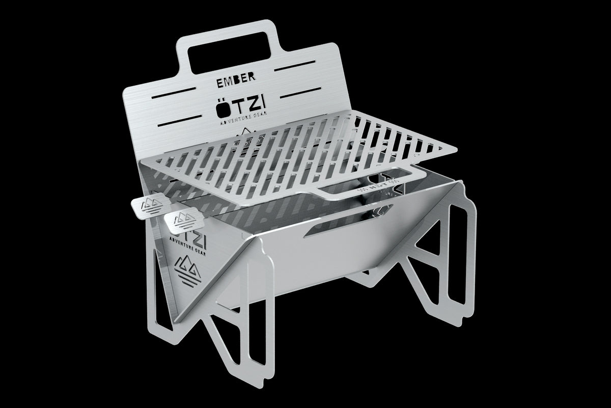 Stainless Steel Otzi Ember Flat Pack Grill Dual-Person