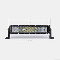 14" Dual Row 5D Optic OSRAM LED Bar BY CALI RAISED LED