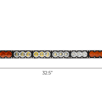 32.5" Amber/White Dual Function LED Bar BY CALI RAISED LED