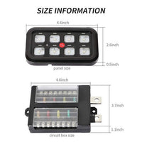 Overhead view of entire 8 switch control system kit - Cali Raised LED