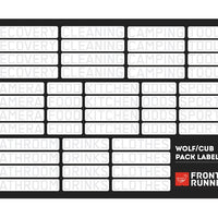 Wolf/Cub Pack Campsite Organizing Labels - by Front Runner