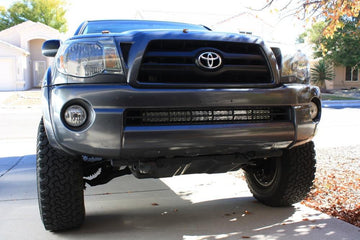 2005-2015 TOYOTA TACOMA 32" LOWER BUMPER FLUSH LED LIGHT BAR BRACKETS KIT BY CALI RAISED LED