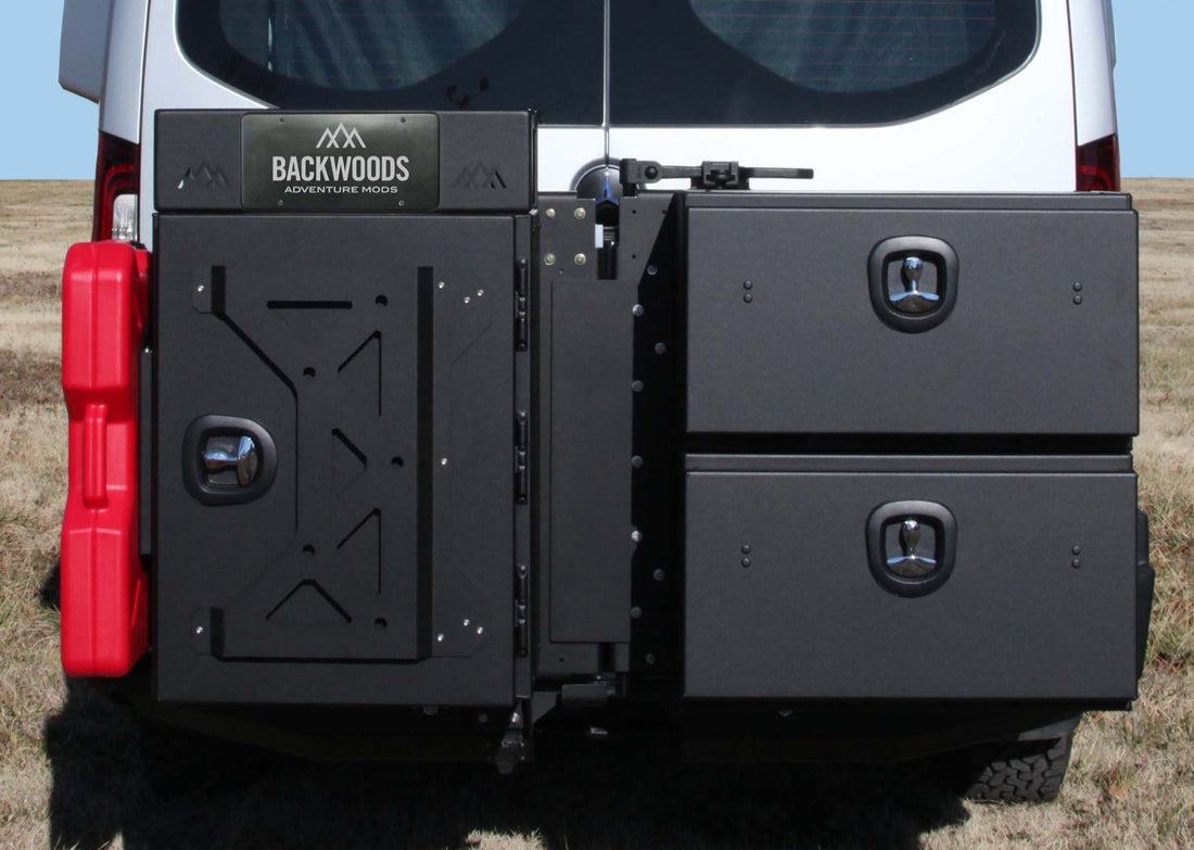 Mercedes Sprinter (2019+) Rear Swing Out Bumper by Backwoods Adventure Mods
