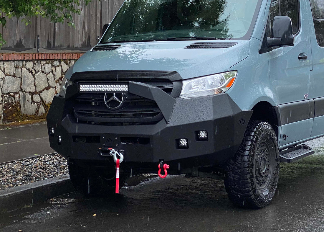 Mercedes Sprinter (2019+) Front Bumper With Bull Bar by Backwoods Adventure Mods