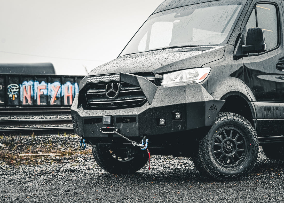 Mercedes Sprinter (2019+) Front Bumper With Bull Bar by Backwoods Adventure Mods