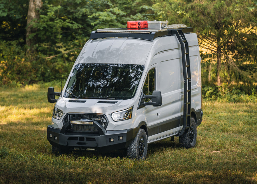 Ford Transit (2020+) Front Bumper [With Bull Bar] by Backwoods Adventure Mods