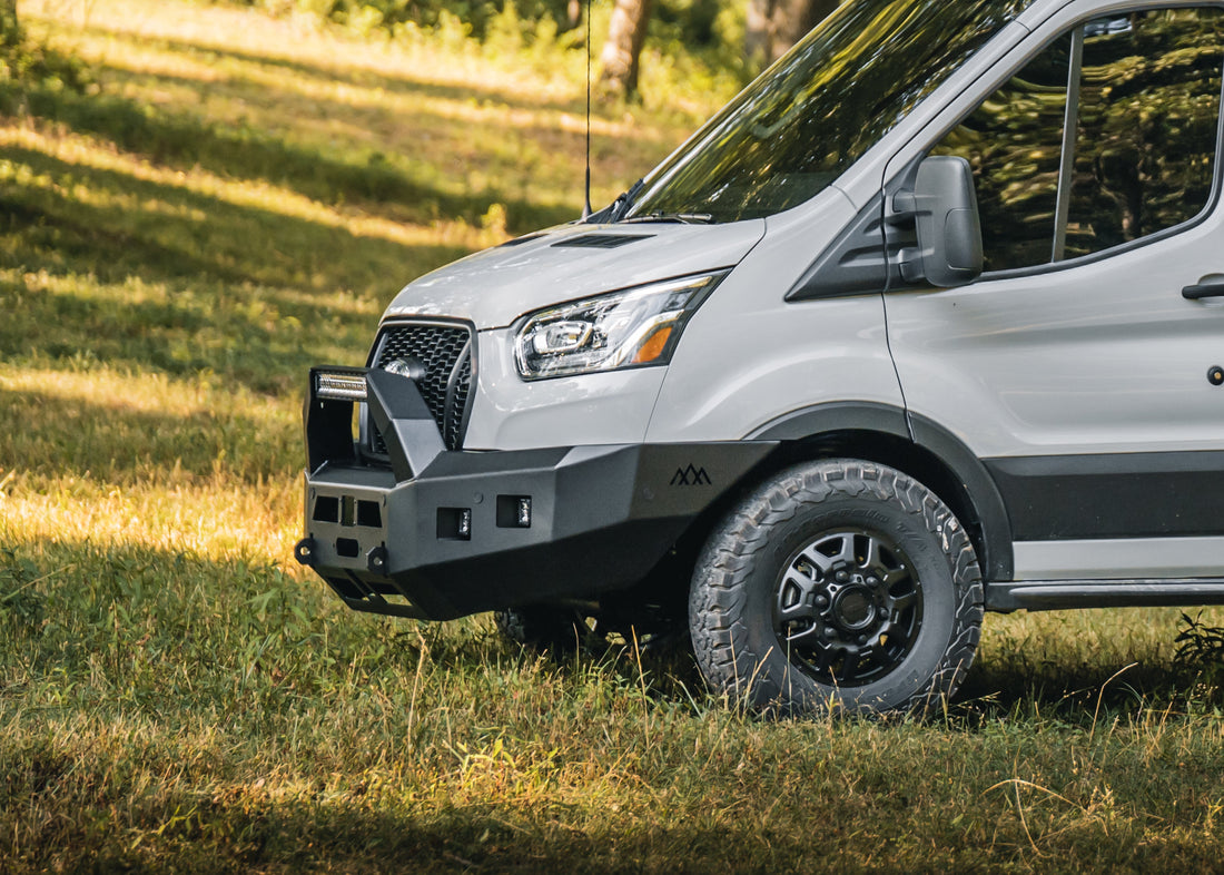 Ford Transit (2020+) Front Bumper [With Bull Bar] by Backwoods Adventure Mods