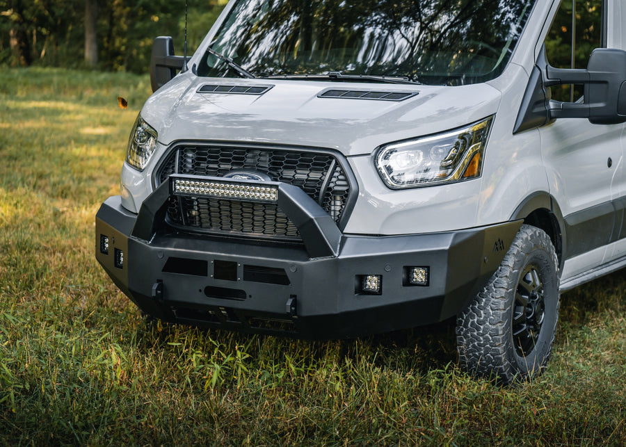 Ford Transit (2020+) Front Bumper [With Bull Bar] by Backwoods Adventure Mods