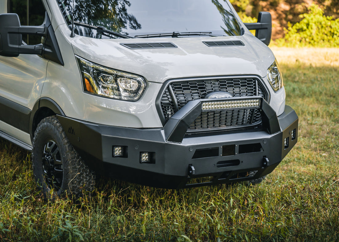 Ford Transit (2020+) Front Bumper [With Bull Bar] by Backwoods Adventure Mods