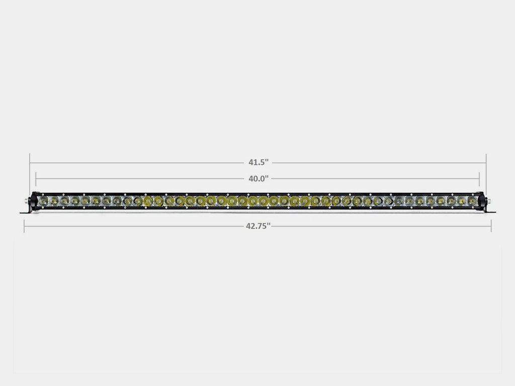 42" Slim Single Row LED Bar (Amber) BY CALI RAISED LED
