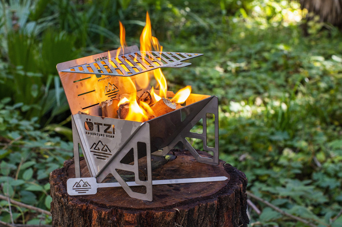 safe grill, fire box, stainless flat pack