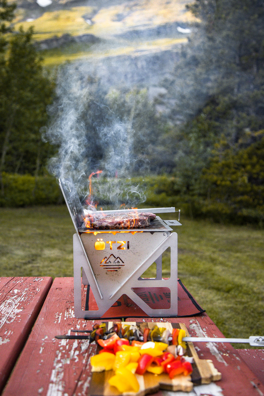 Otzi Flame Portable 4-6 Person Grill *Hybrid Alloy*