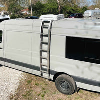 Mercedes Sprinter (2014+) Ladder for OEM Tracks (No Roof Rack) by Backwoods Adventure Mods