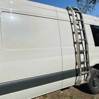 Mercedes Sprinter (2014+) Ladder for OEM Tracks (No Roof Rack) by Backwoods Adventure Mods