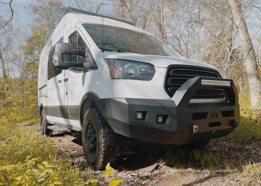 Ford Transit (2015-2019) Front Bumper [With Bull Bar] by Backwoods Adventure Mods
