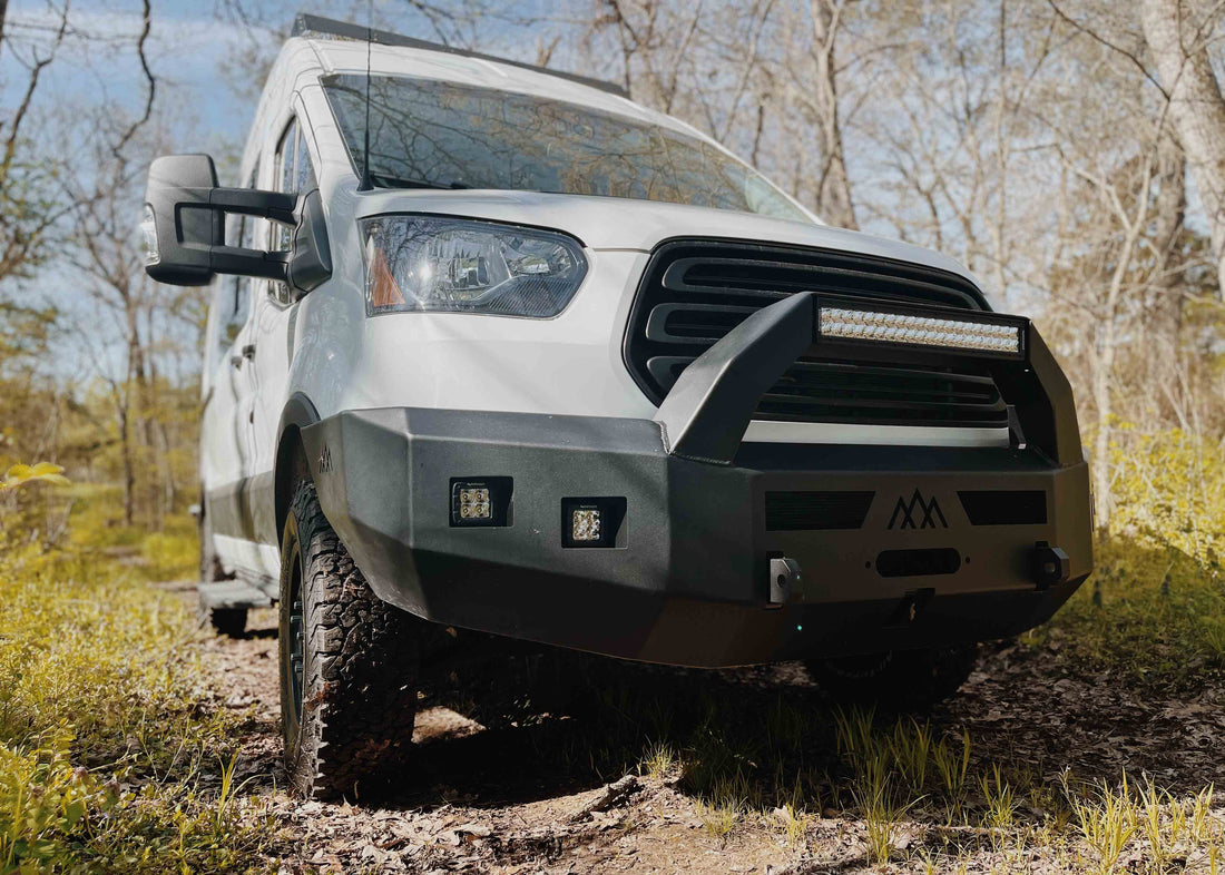 Ford Transit (2015-2019) Front Bumper [With Bull Bar] by Backwoods Adventure Mods