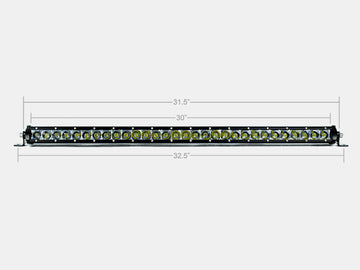 32" Slim Single Row LED Bar (Amber) BY CALI RAISED LED