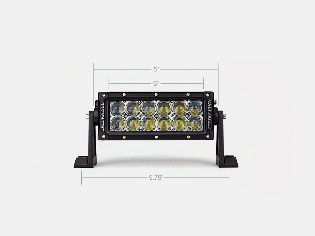 8" Dual Row 5D Optic OSRAM LED Bar BY CALI RAISED LED