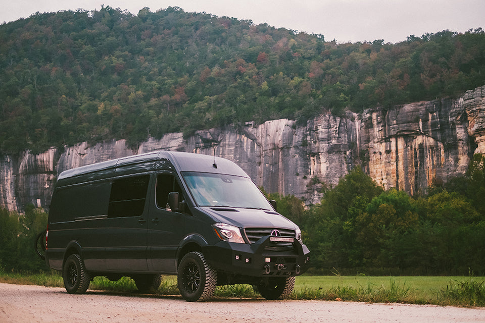 Mercedes Sprinter (2014-2018) Front Bumper With Bull Bar by Backwoods Adventure Mods