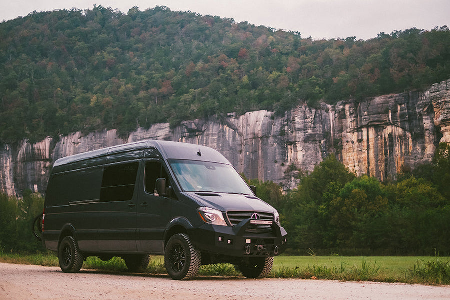 Mercedes Sprinter (2014-2018) Front Bumper With Bull Bar by Backwoods Adventure Mods