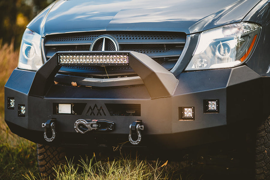 Mercedes Sprinter (2014-2018) Front Bumper With Bull Bar by Backwoods Adventure Mods