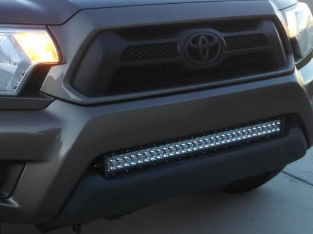 2005-2015 TOYOTA TACOMA 32" LOWER BUMPER HIDDEN LED LIGHT BAR BRACKETS KIT BY CALI RAISED LED