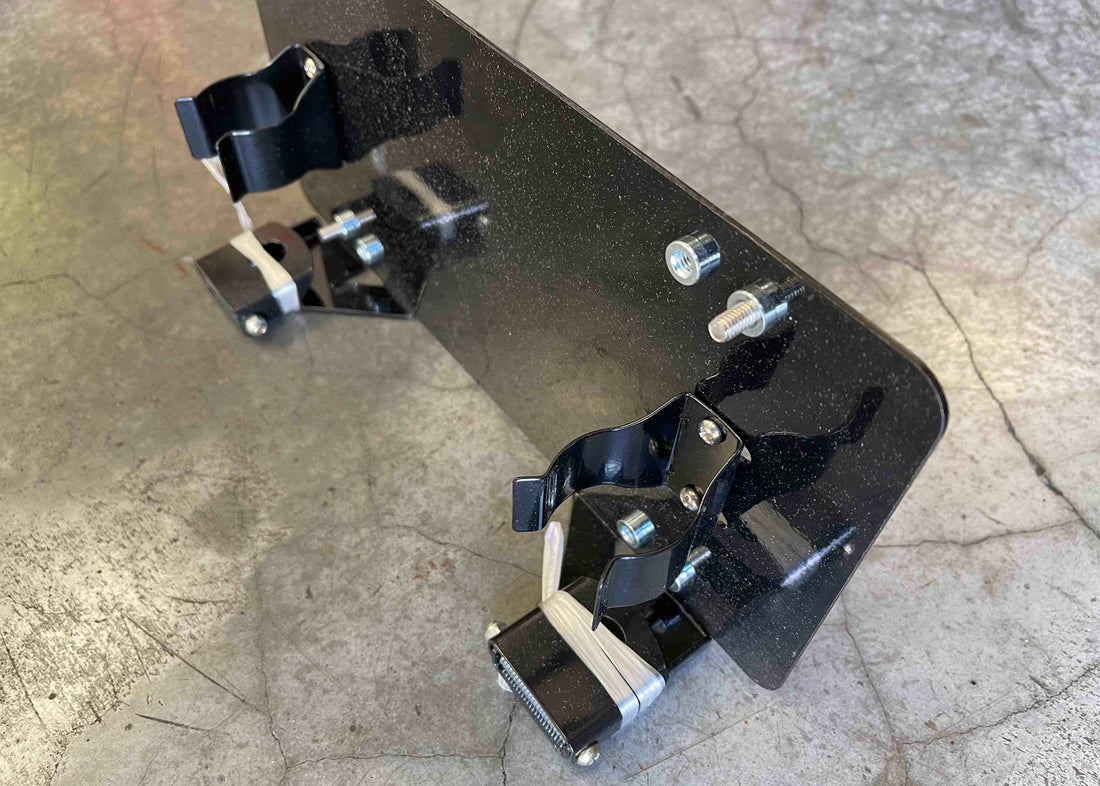 Flip Up License Plate Holder - Roller Fairlead by Backwoods Adventure Mods