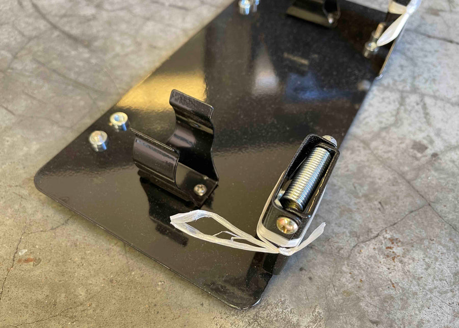 Flip Up License Plate Holder - Roller Fairlead by Backwoods Adventure Mods
