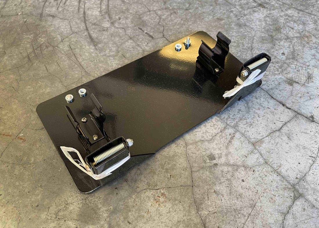 Flip Up License Plate Holder - Roller Fairlead by Backwoods Adventure Mods