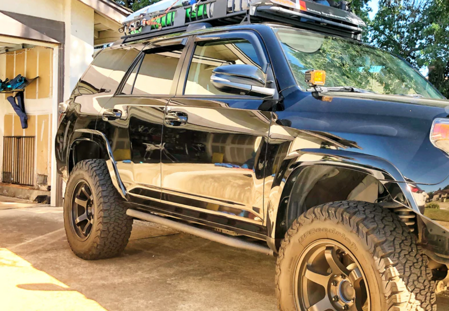 2010-2023 TOYOTA 4RUNNER TRAIL EDITION BOLT ON ROCK SLIDERS BY CALI RAISED LED