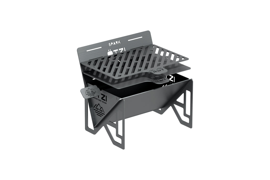 Otzi Spark Portable Single Person Grill *Carbon Steel*