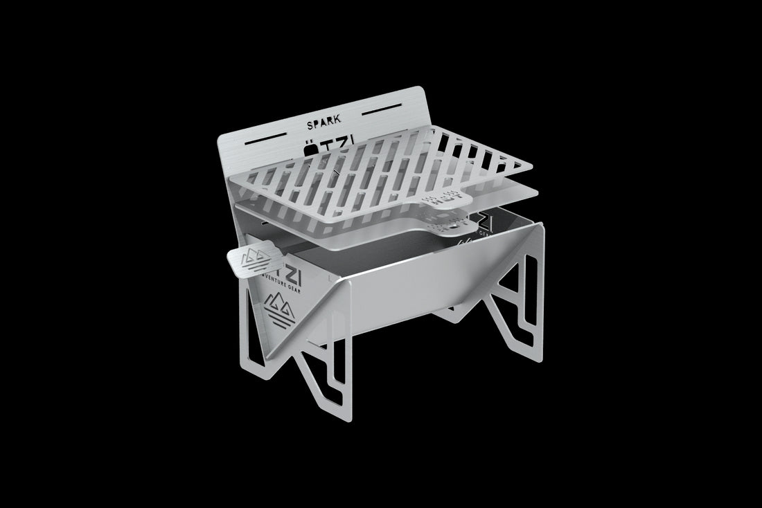 Otzi Spark Portable Single Person Grill *Stainless Steel*