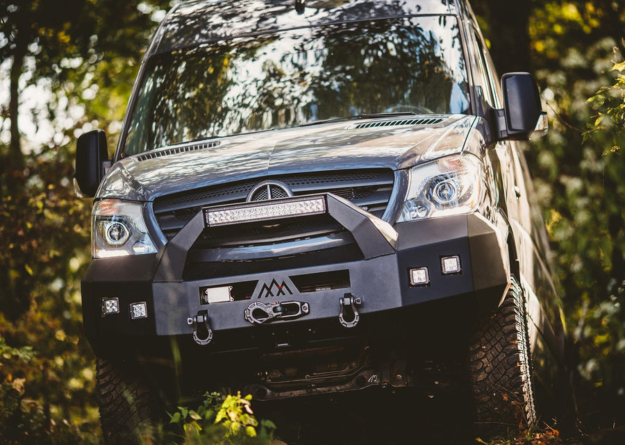 Mercedes Sprinter (2014-2018) Front Bumper With Bull Bar by Backwoods Adventure Mods
