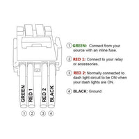 Wiring Diagram - Toyota OEM style bumper light bar switch - Cali Raised LED