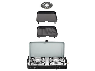 2 Cook 3 Pro Deluxe/ Portable 3 Piece/ Gas Barbeque/ Camp Cooker - By CADAC
