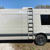 Mercedes Sprinter (2014+) Ladder for OEM Tracks (No Roof Rack) by Backwoods Adventure Mods