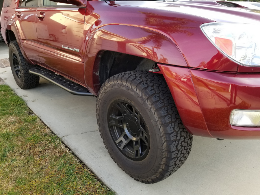 2003-2009 TOYOTA 4RUNNER STEP EDITION BOLT ON ROCK SLIDERS BY CALI RAISED LED